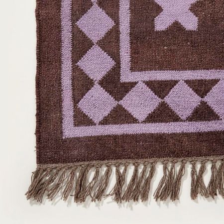 Multicolor Handmade Jute Vintage Dhurrie For Living Room